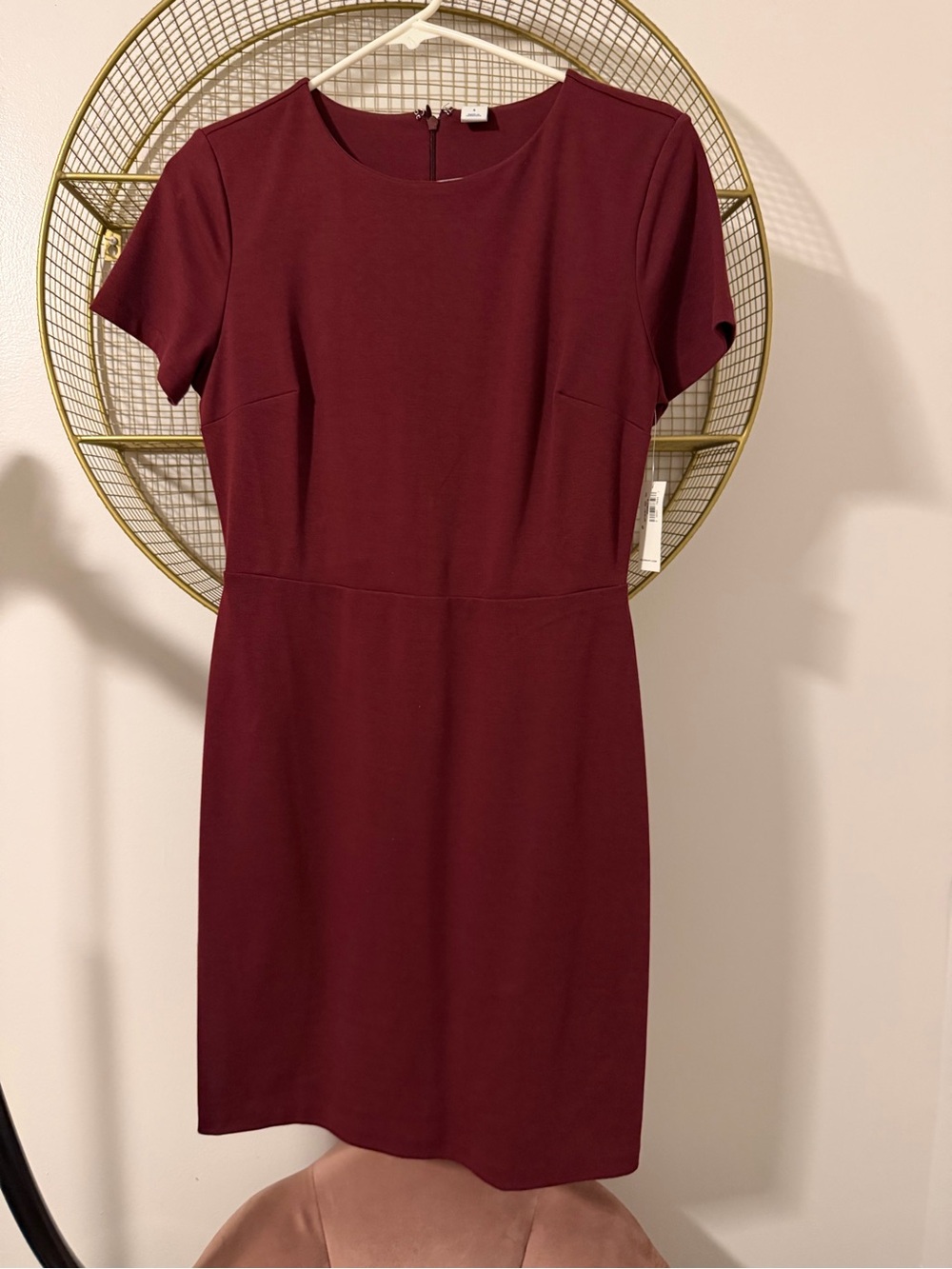 NWT Old Navy Burgundy Ponte-Knit Sheath Dress - Size Small